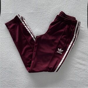 Burgundy Adidas Classic Track Pants women’s XS flaw